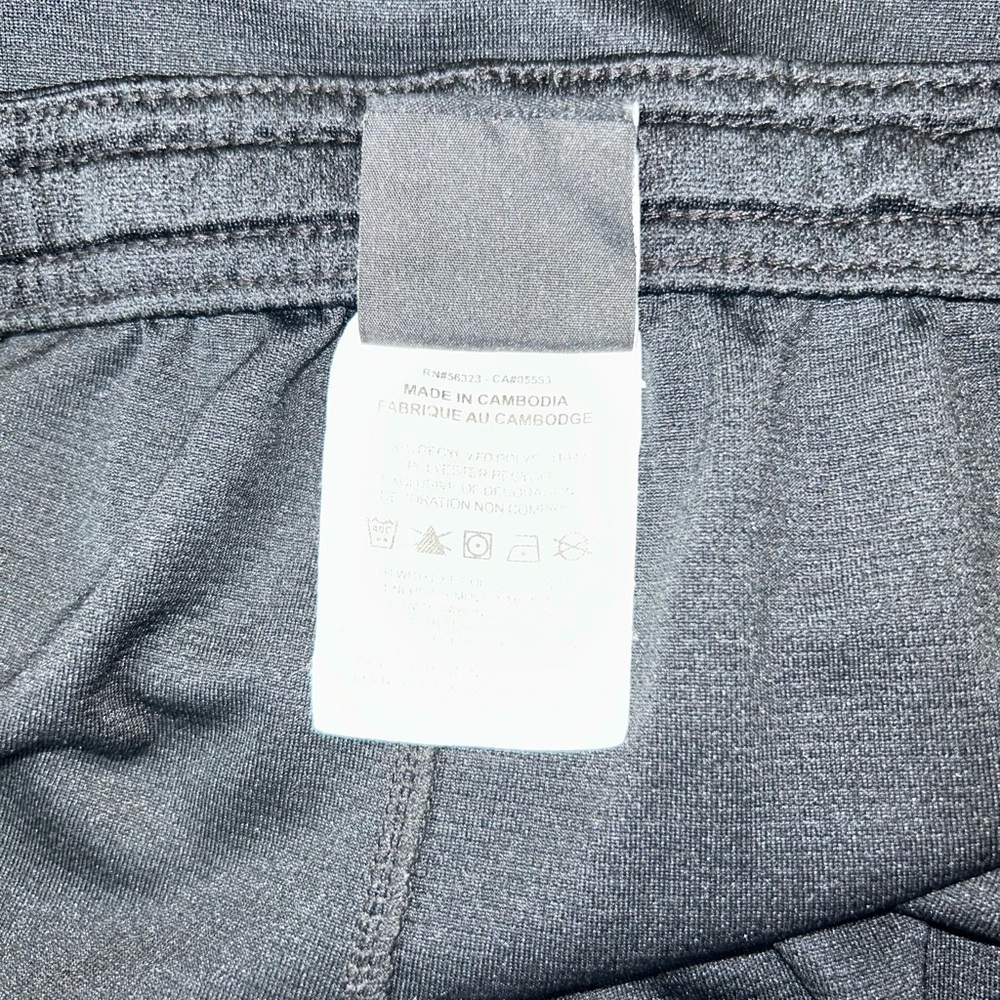 Nike Black Men’s Athletic Shorts L 100% Polyester Drawstring Solid DRI-FIT - Picture 4 of 7